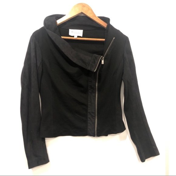 Two by Vince Camuto Assymetrical Zip Moto Jacket S - Picture 3 of 11